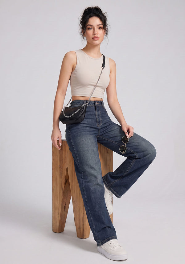 Daily Driver Straight Leg Jeans – Green Tint Blue