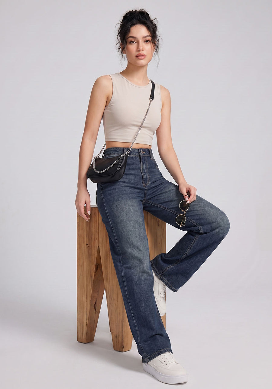 Aqua Tint Straight Fit Jeans