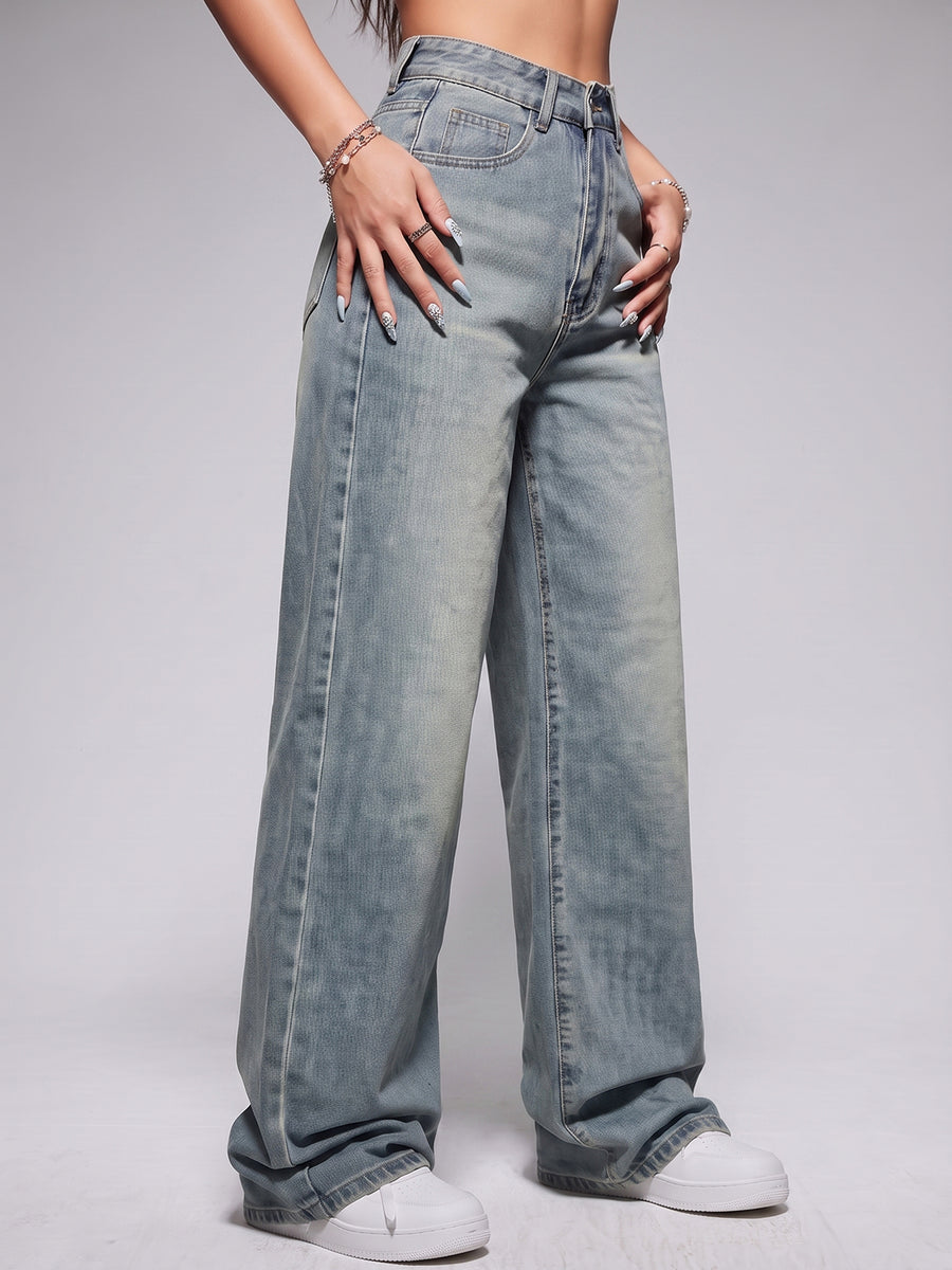Daily Driver Straight Leg Jeans – Light Green Tint