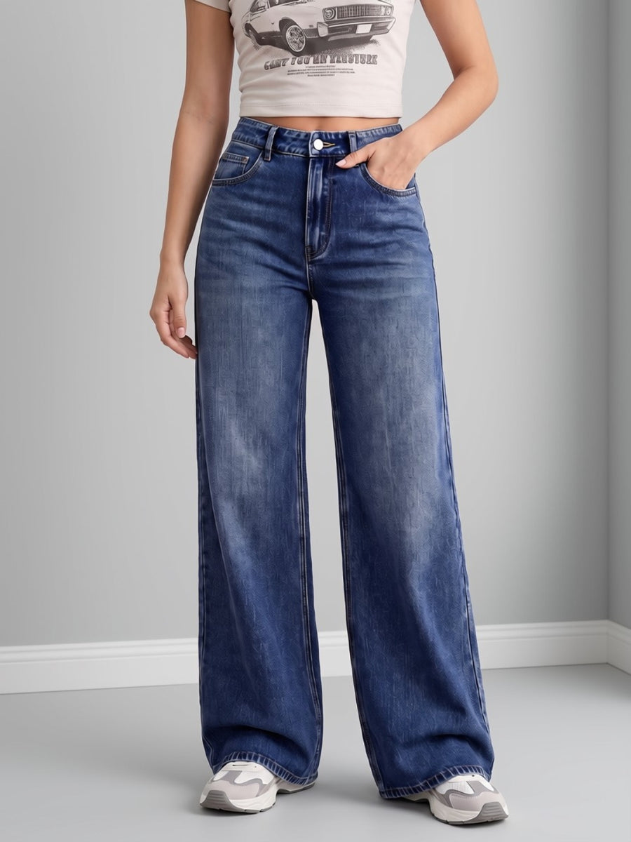 Main Character Wide Leg Jeans – Dark Blue
