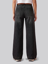 Effortless Era Wide Leg Jeans – Black