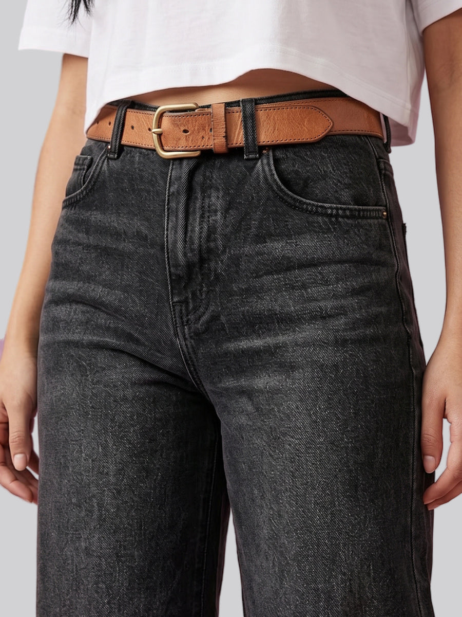 Effortless Era Wide Leg Jeans – Black