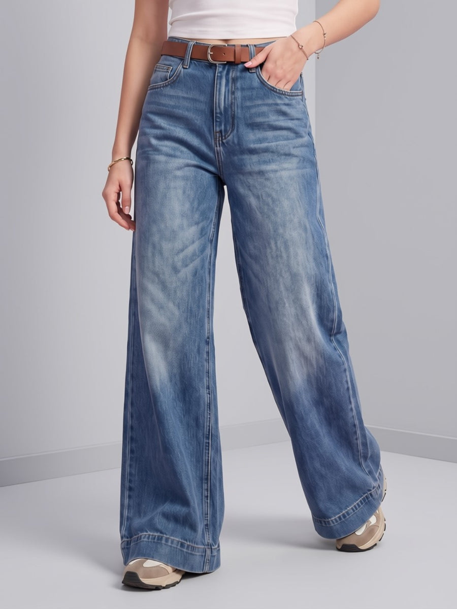 Effortless Era Wide Leg Jeans – Blue