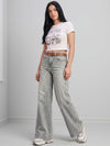 Effortless Era Wide Leg Jeans – Light Grey