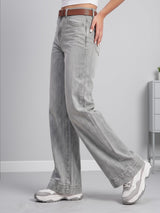Effortless Era Wide Leg Jeans – Light Grey