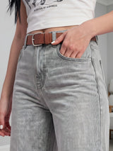 Effortless Era Wide Leg Jeans – Light Grey
