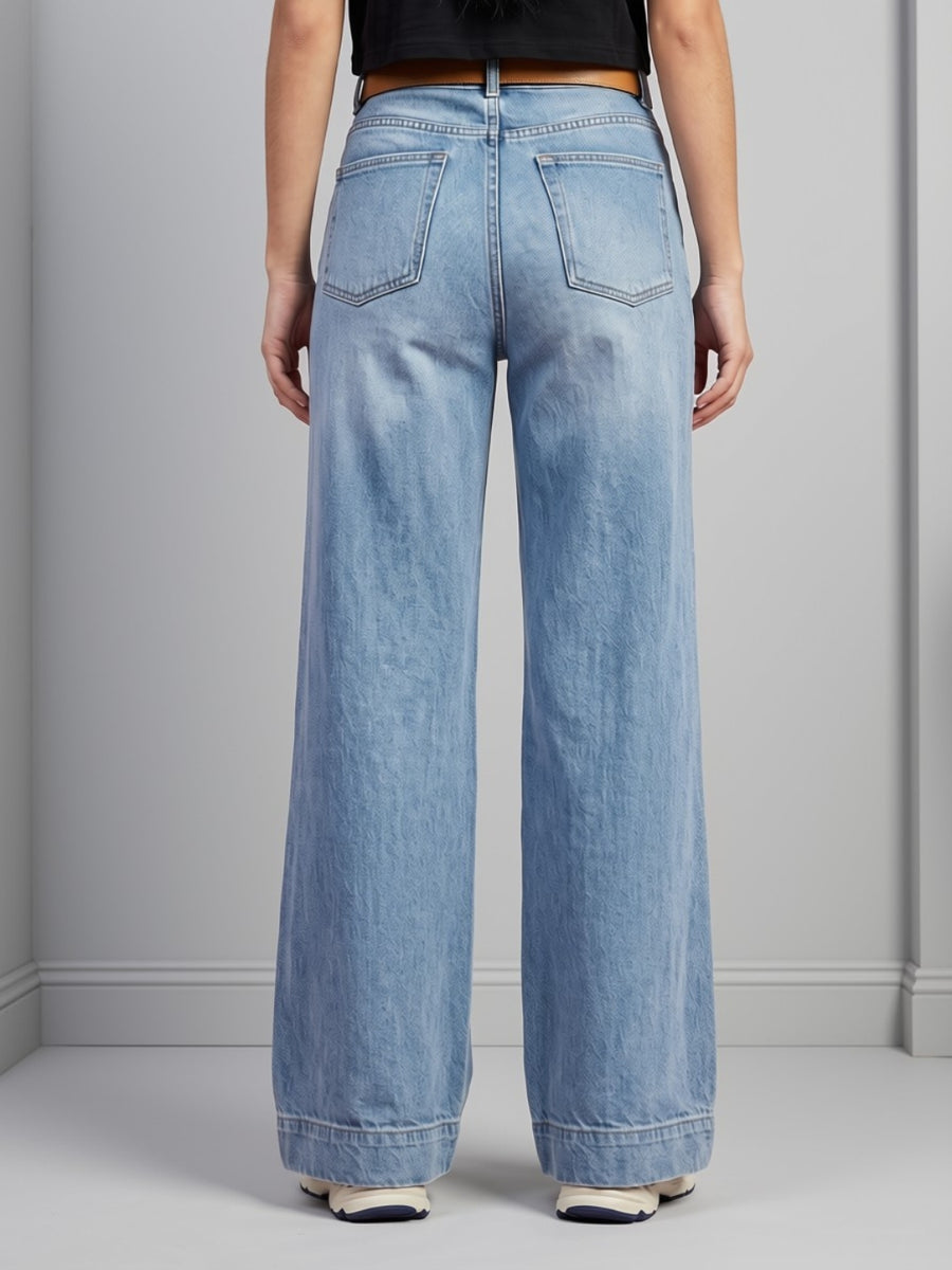 Effortless Era Wide Leg Jeans – Light Blue