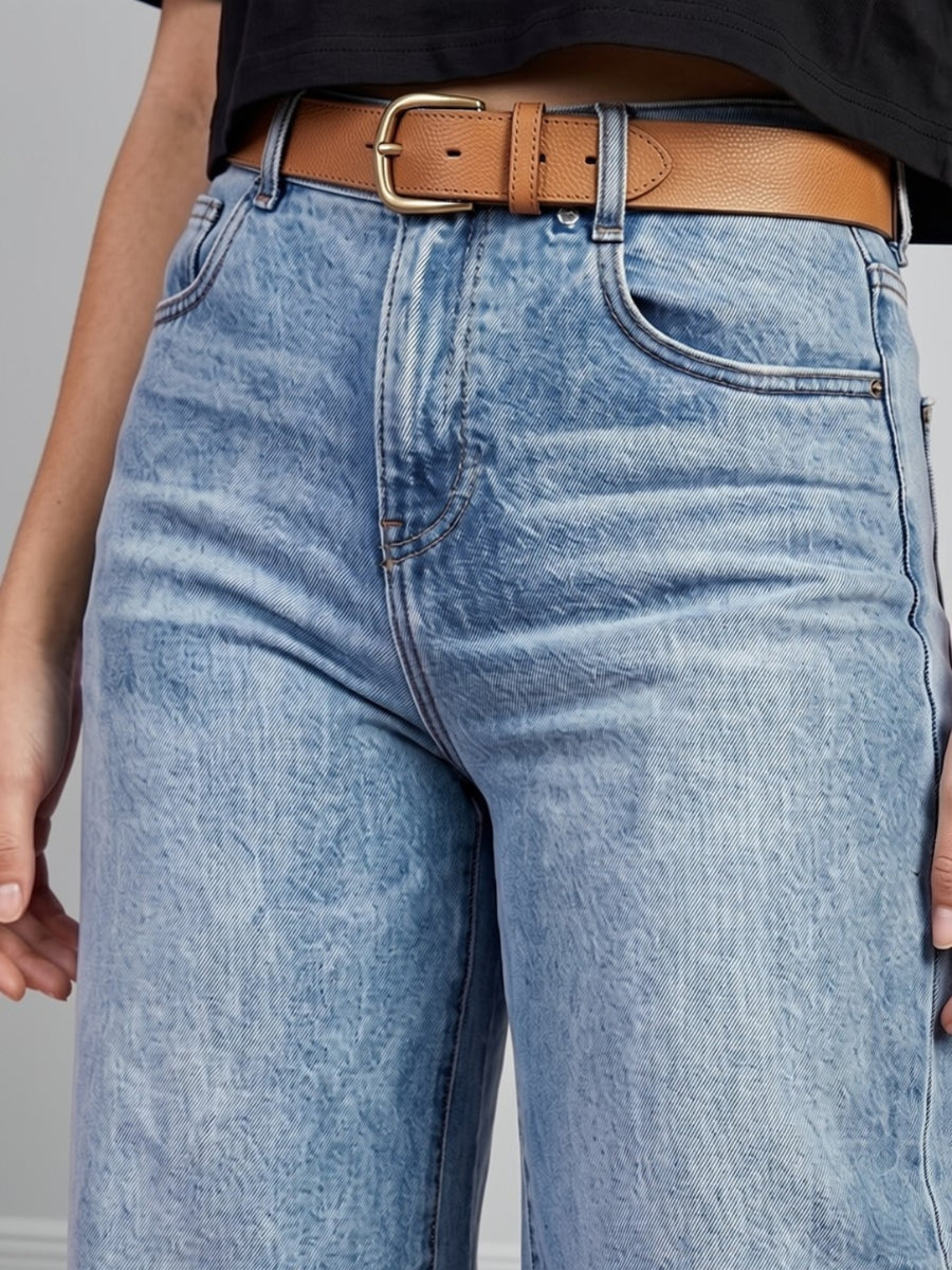 Effortless Era Wide Leg Jeans – Light Blue