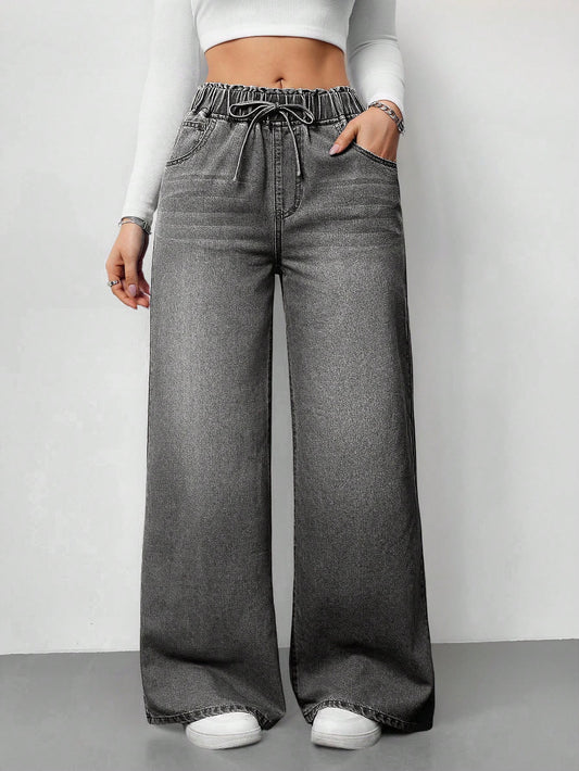 Ash Drift Wide-Leg Denim