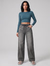 Soft Life Drawstring Wide Legs – Grey