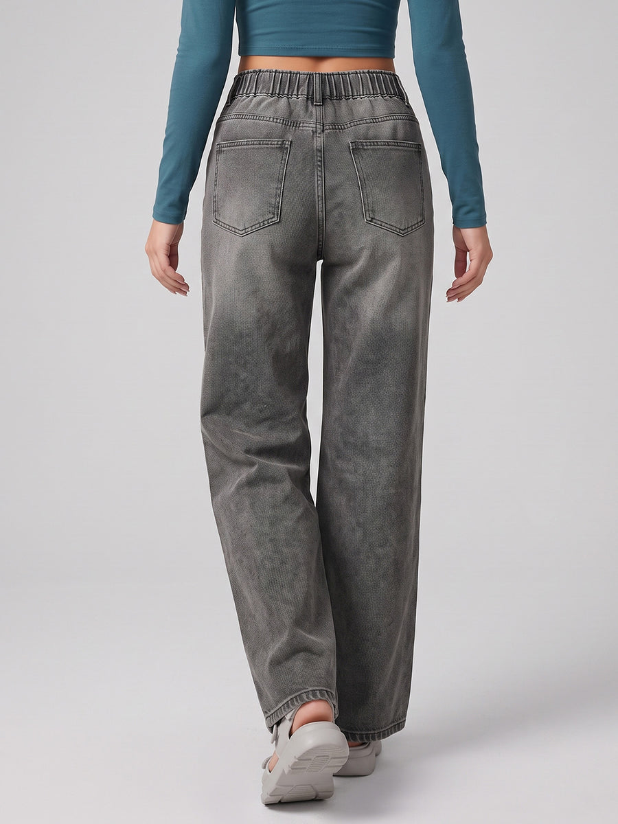 Soft Life Drawstring Wide Legs – Grey