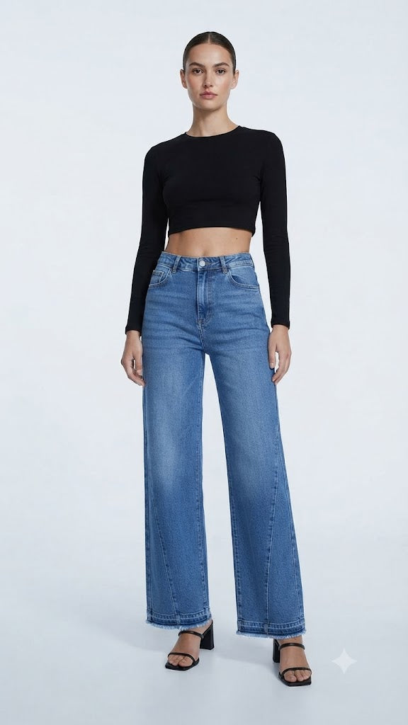 Panel Play Wide Leg Flares