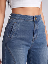Seams Legit Panel Flares – Blue