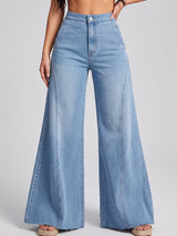 Seams Legit Panel Flares – Light Blue