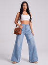 Seams Legit Panel Flares – Light Blue