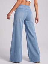 Seams Legit Panel Flares – Light Blue