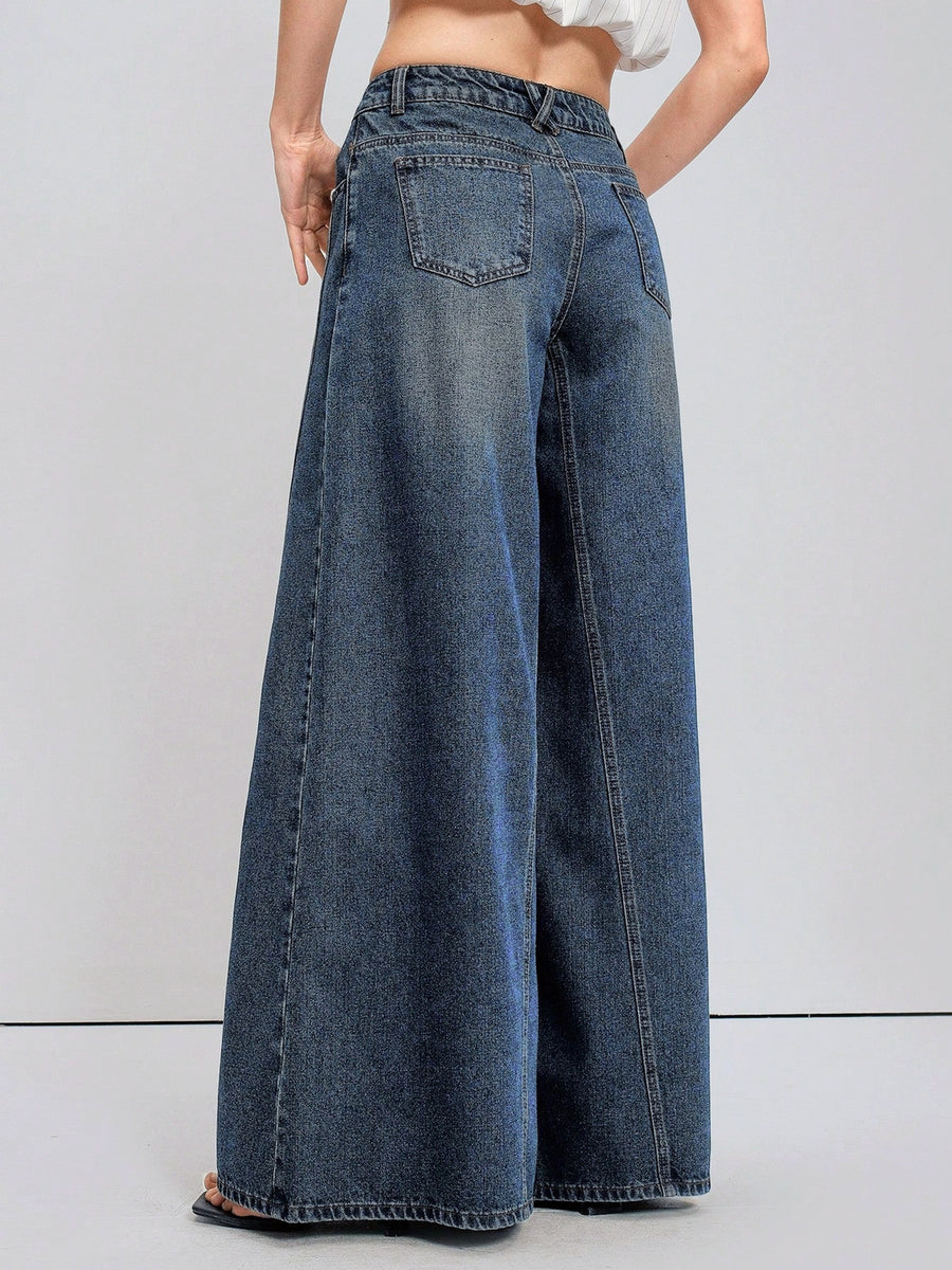 Big Swing Energy Palazzo Flares – Brown Blue