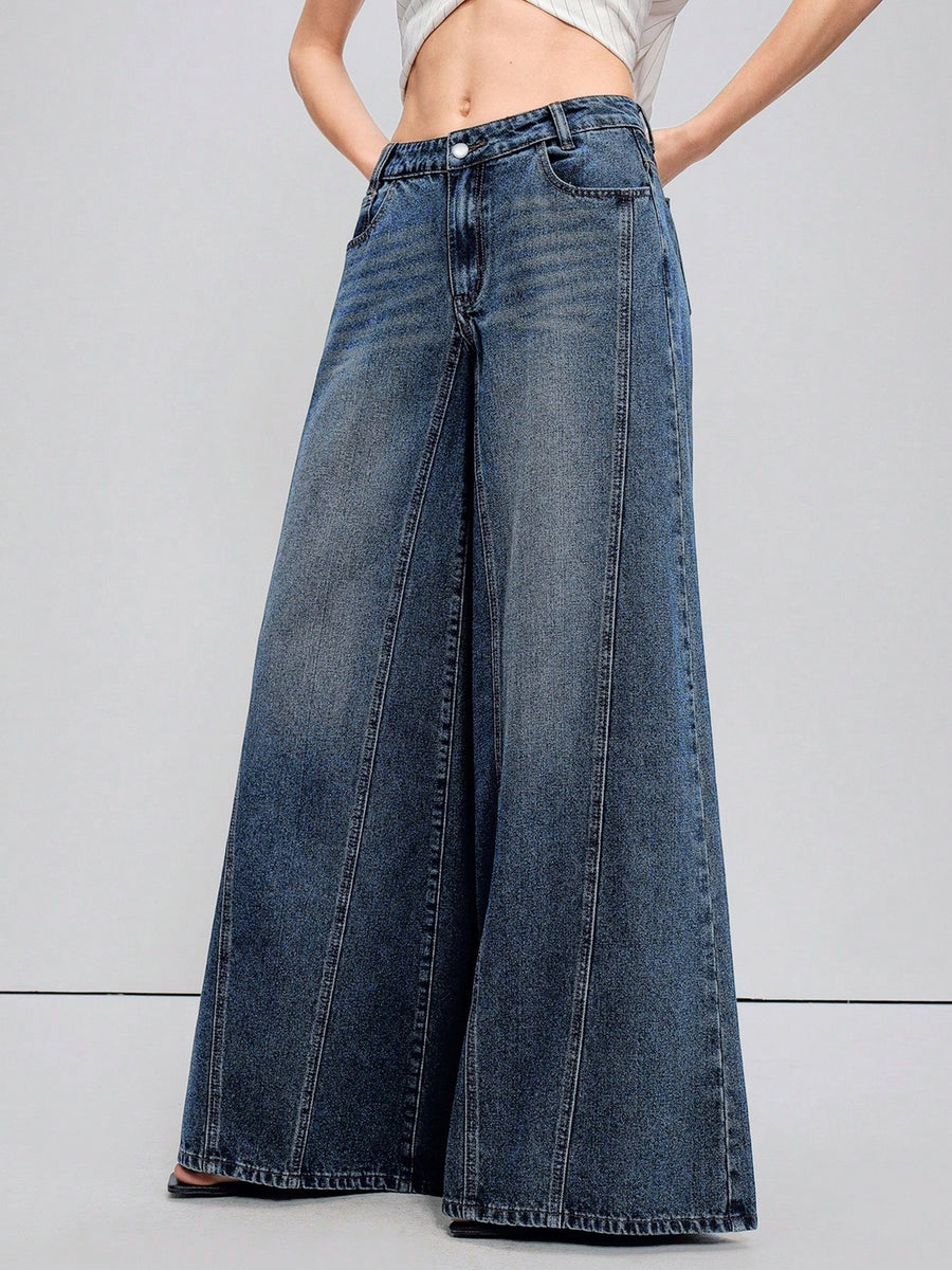 Big Swing Energy Palazzo Flares – Brown Blue