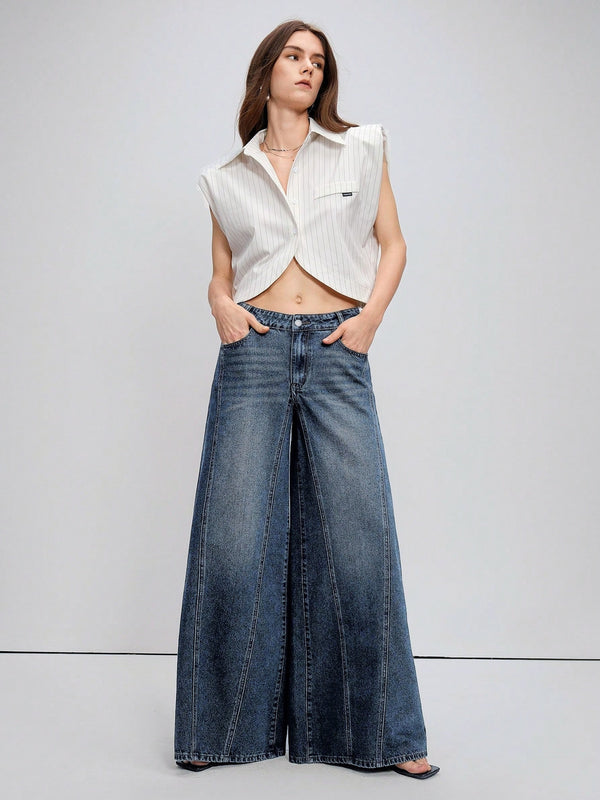 Big Swing Energy Palazzo Flares – Brown Blue