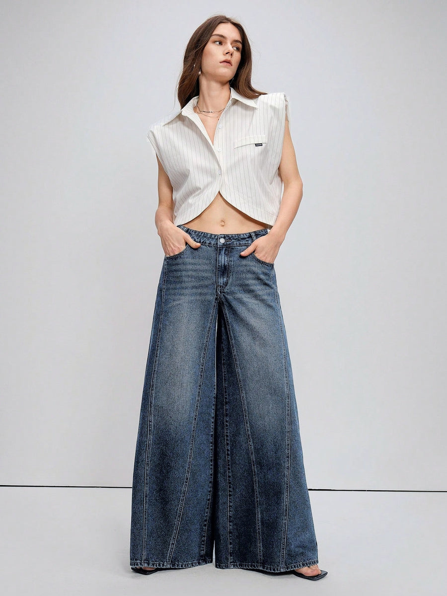 Big Swing Energy Palazzo Flares – Brown Blue