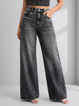 Long Story Tall Flared Wide Legs – Black