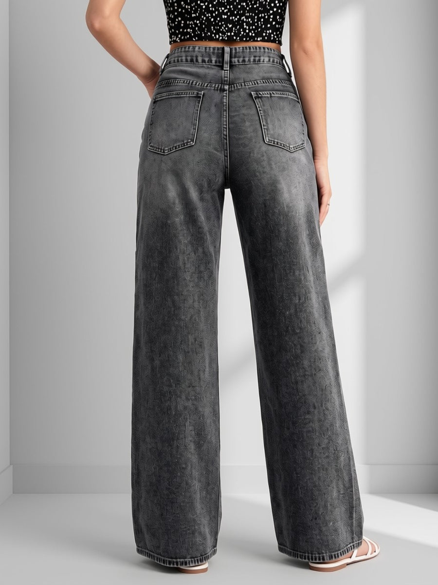 Long Story Tall Flared Wide Legs – Black