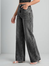 Long Story Tall Flared Wide Legs – Black