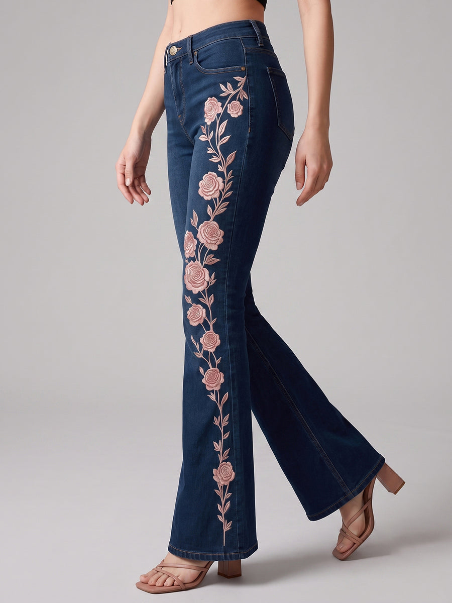 Rose Vine Rendezvous Bootcuts