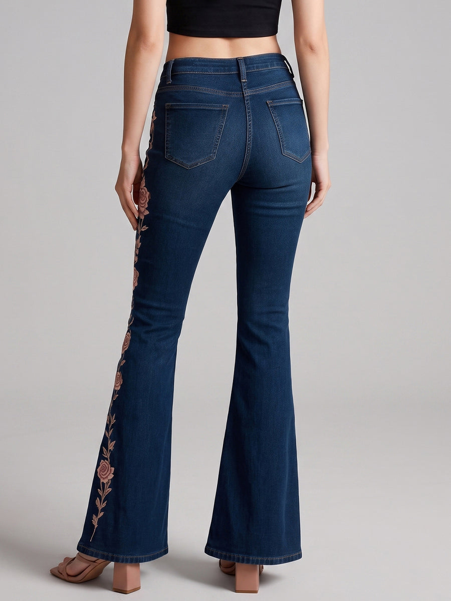Rose Vine Rendezvous Bootcuts