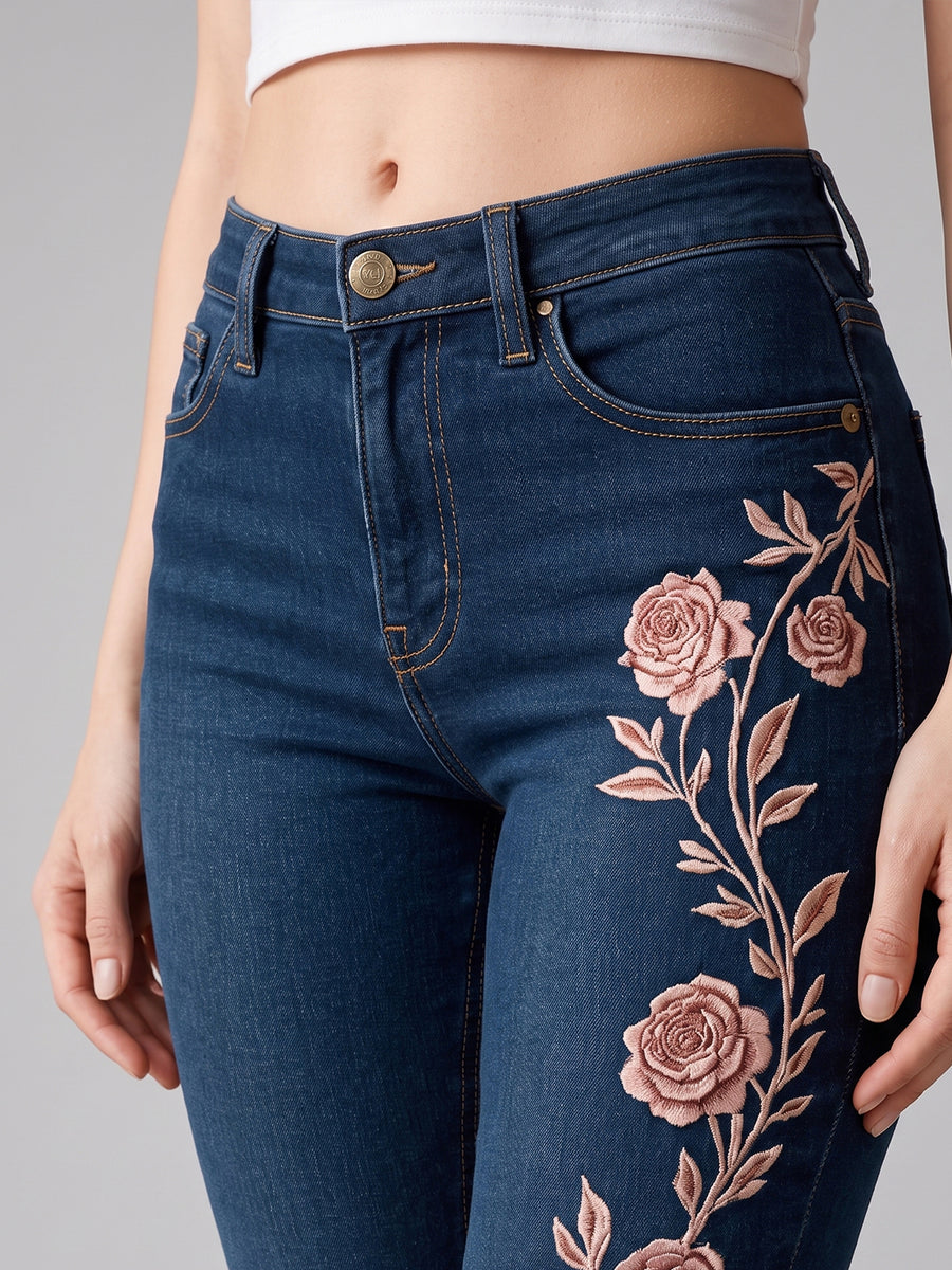 Rose Vine Rendezvous Bootcuts