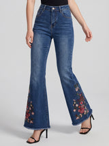 Bloom at the Hem Flared Bootcuts