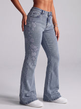 Tonal Petals Bootcuts
