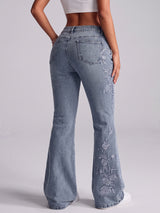 Tonal Petals Bootcuts