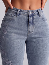 Tonal Petals Bootcuts