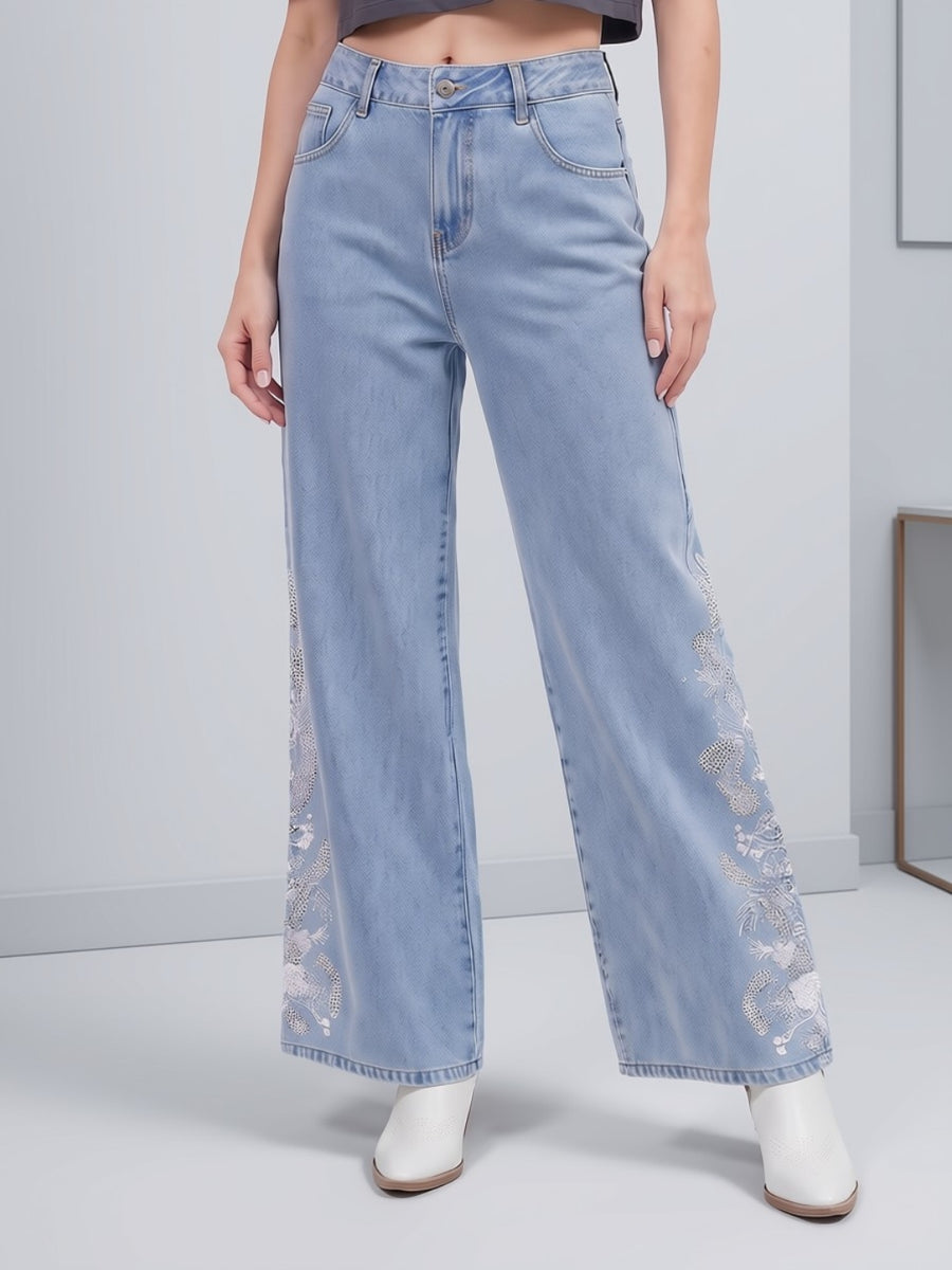 Blush Petal Straight Jeans