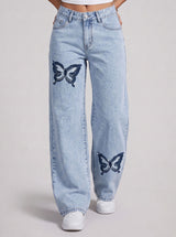 Social Butterfly Straight Jeans