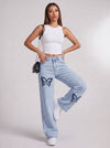 Social Butterfly Straight Jeans