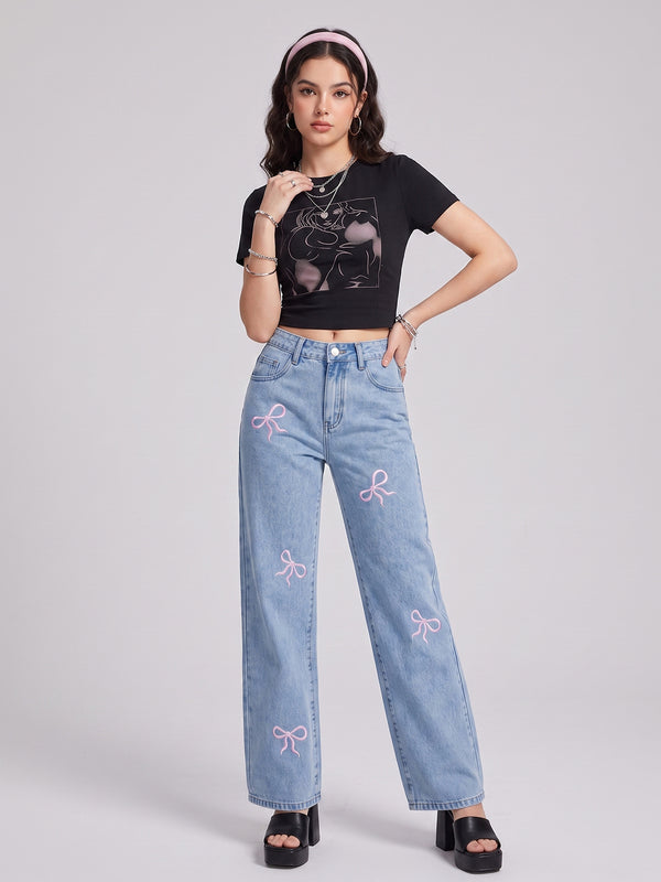 Coquette Girlie Straight Jeans