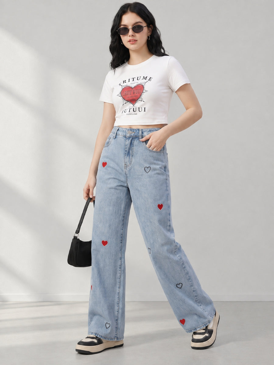 Heart Eyes Straight Jeans