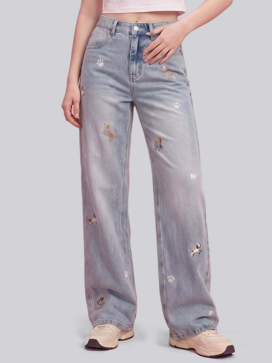 Puppy Love Straight Jeans