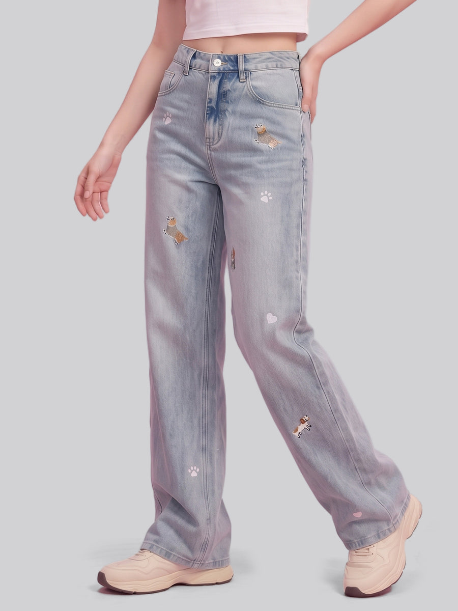 Puppy Love Straight Jeans