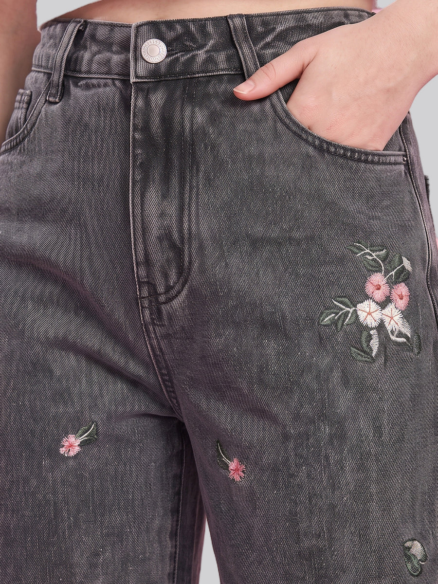 Petite Posy Straight Jeans – Black