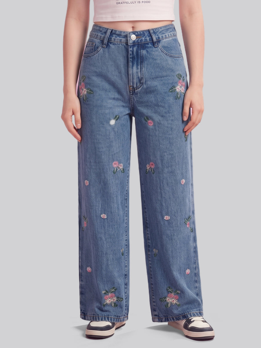 Petite Posy Straight Jeans – Blue