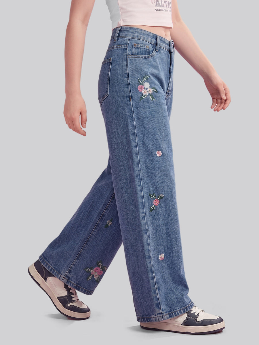 Petite Posy Straight Jeans – Blue