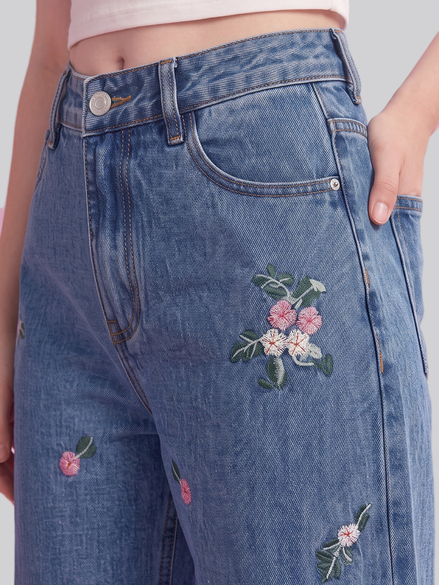 Petite Posy Straight Jeans – Blue