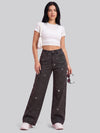 Full Glam Rhinestone Straight Jeans – Black