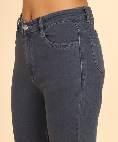 Grey High Rise Slim Fit Skinny Jeans- 5100