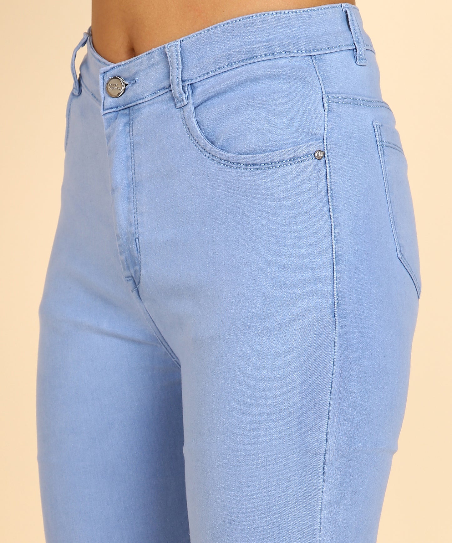 Ice Blue High Rise Slim Fit Skinny Jeans- 5100