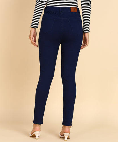 Navy Blue High Rise Slim Fit Skinny Jeans- 5100