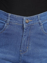 Whisker Serenade Stretchable Straight Jeans - Glossia Fashion